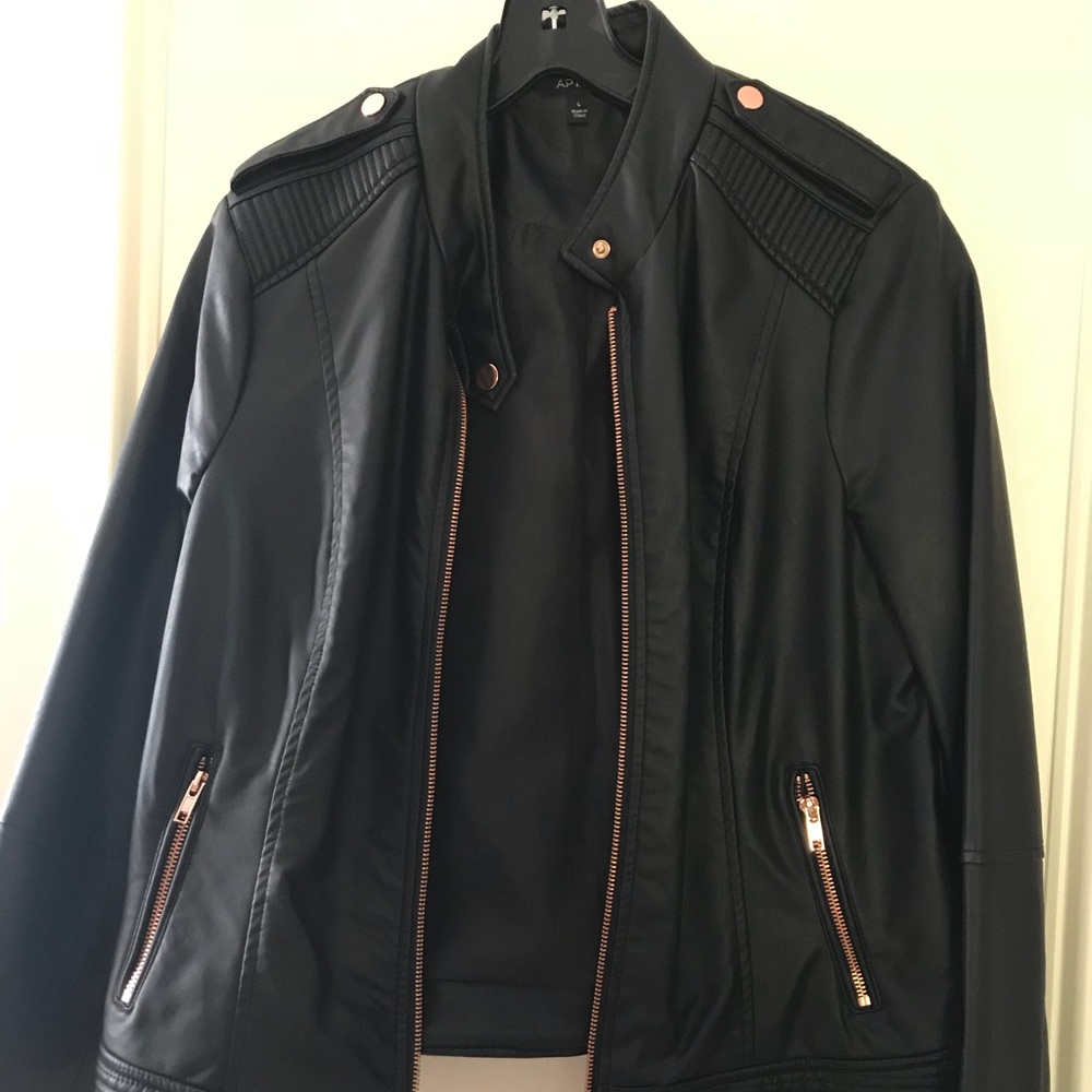 Lightweight black leather jacket